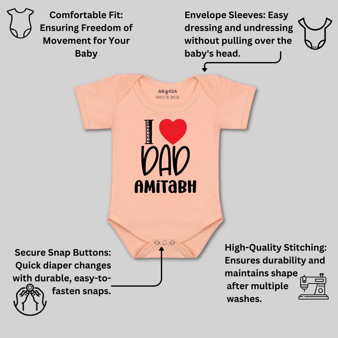 Arvesa I Love Dad Baby Boy & Girl Dress