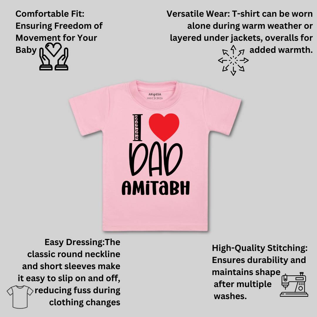 Arvesa I Love Dad Baby Boy & Girl Dress