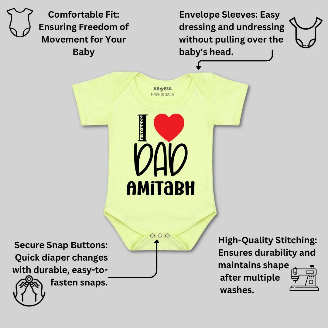 Arvesa I Love Dad Baby Boy & Girl Dress