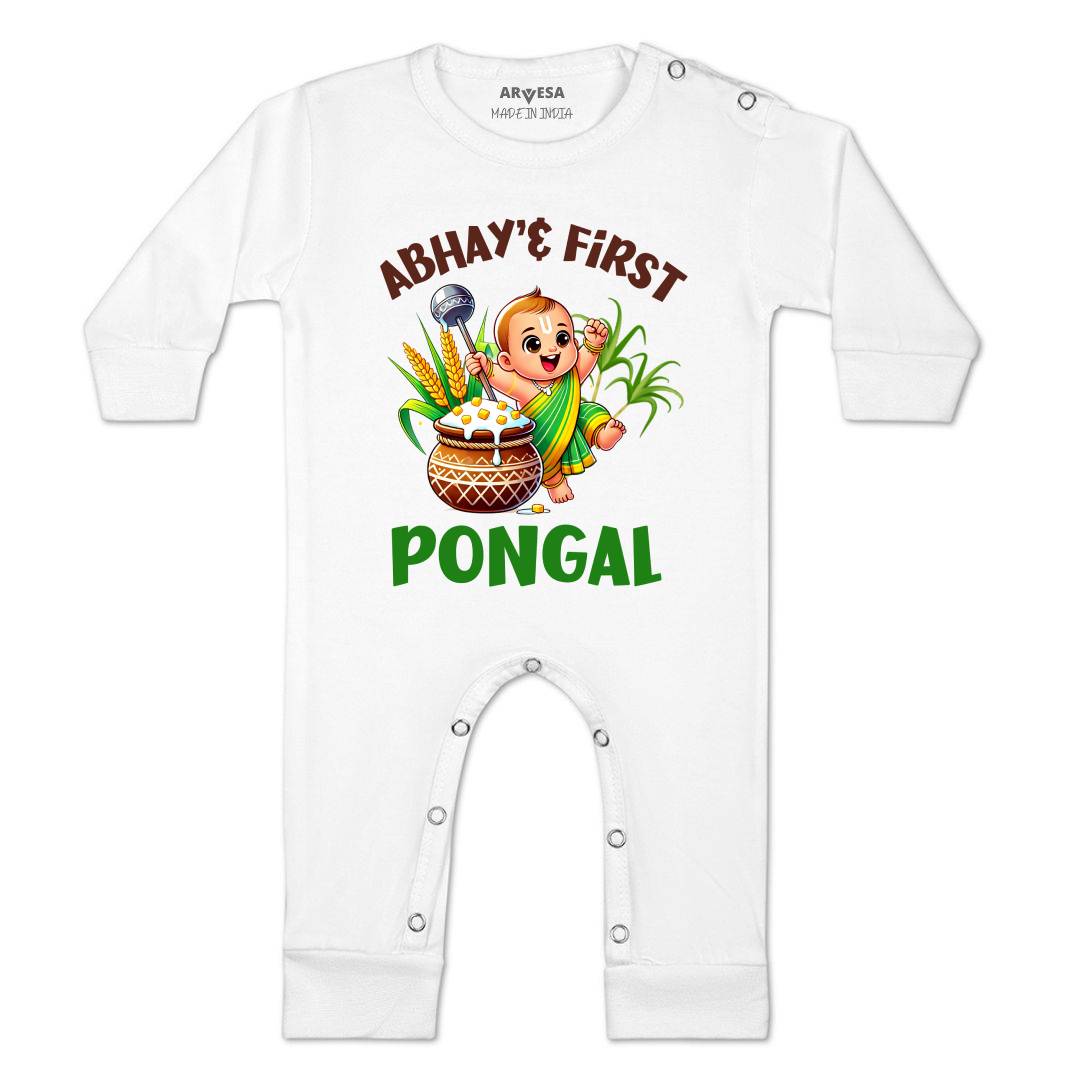 Arvesa My First Pongal Baby Boy & Girl Dress