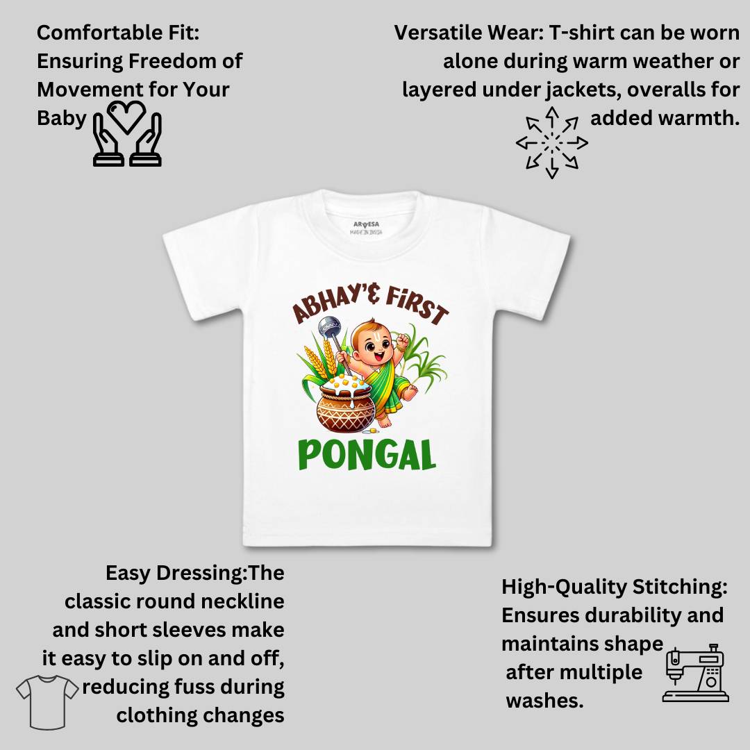 Arvesa My First Pongal Baby Boy & Girl Dress