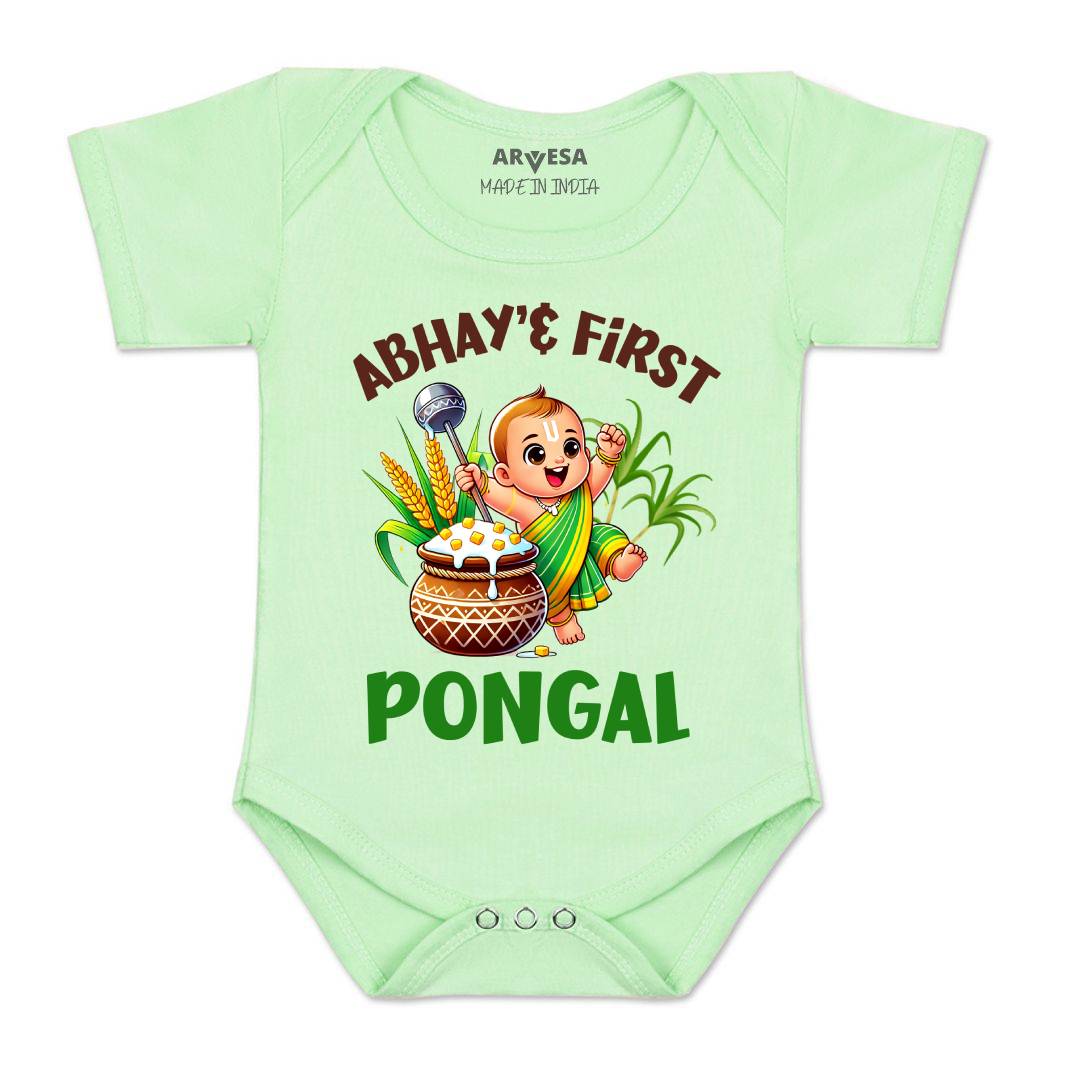 Arvesa My First Pongal Baby Boy & Girl Dress