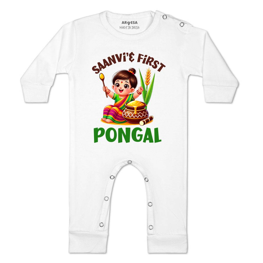 Arvesa My First Pongal Baby Boy & Girl Dress