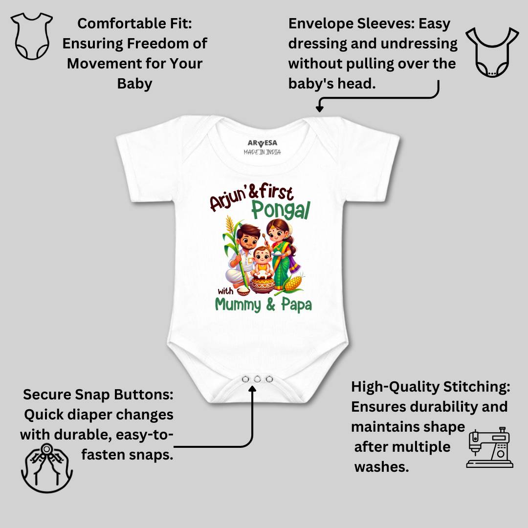 Arvesa My First Pongal Baby Boy & Girl Dress