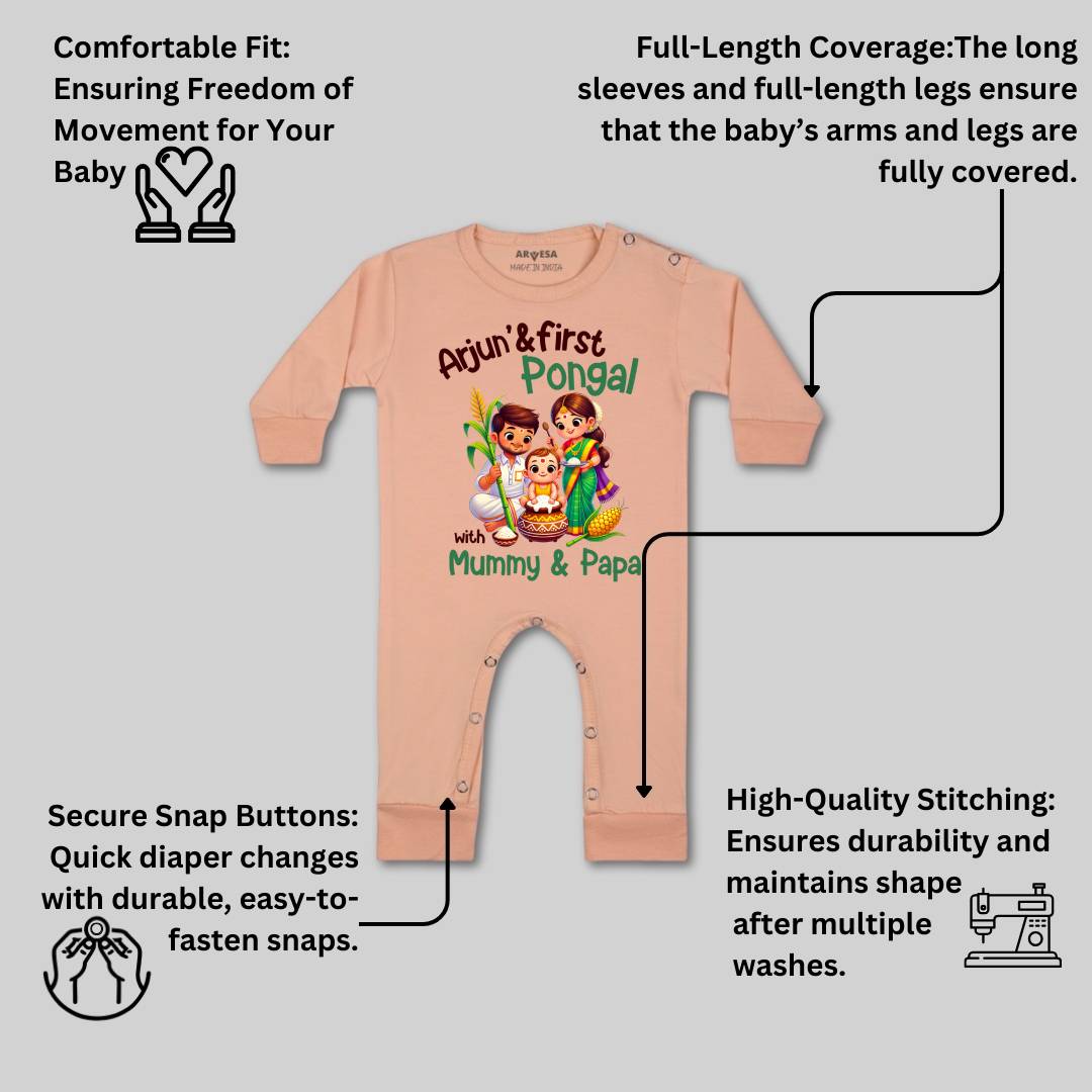 Arvesa My First Pongal Baby Boy & Girl Dress