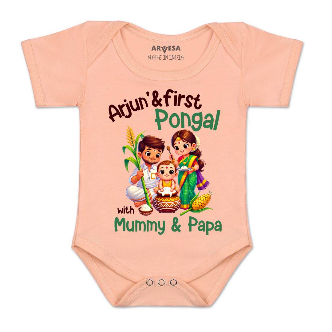 Arvesa My First Pongal Baby Boy & Girl Dress