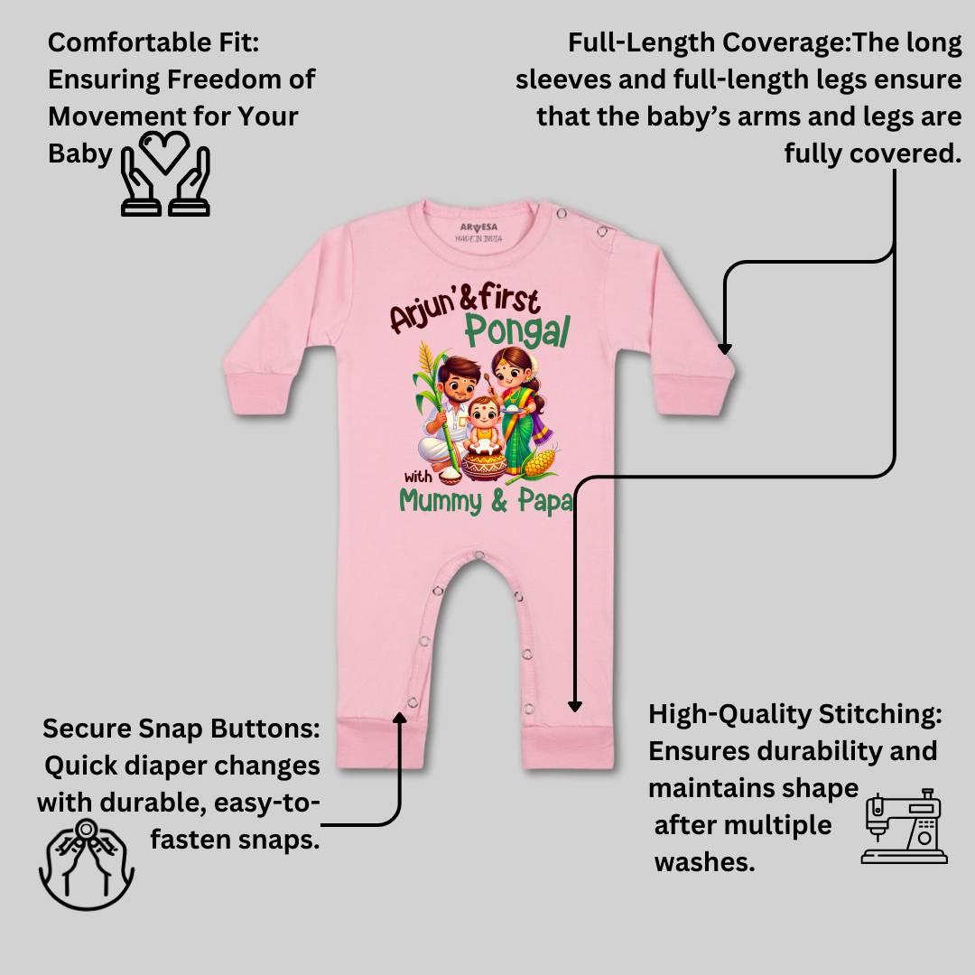 Arvesa My First Pongal Baby Boy & Girl Dress