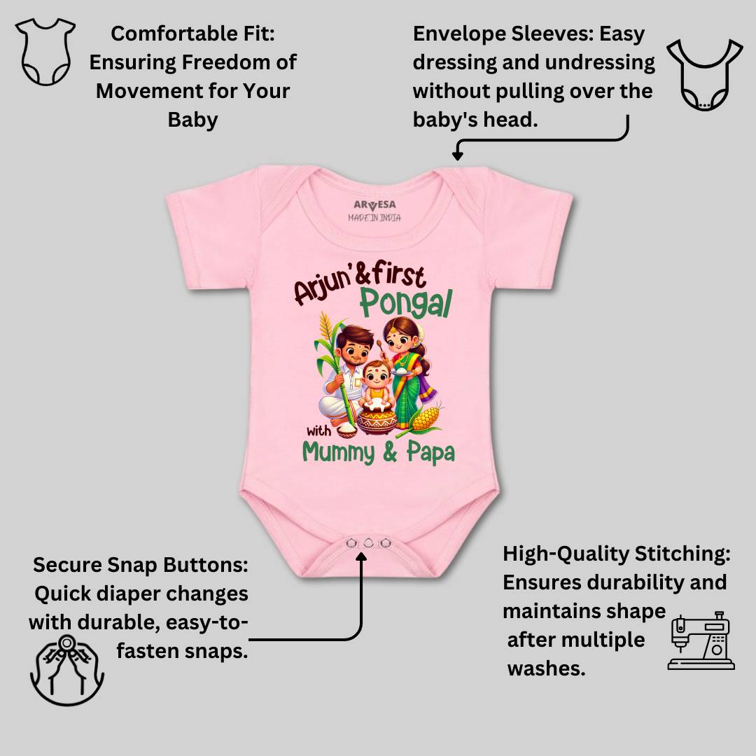 Arvesa My First Pongal Baby Boy & Girl Dress