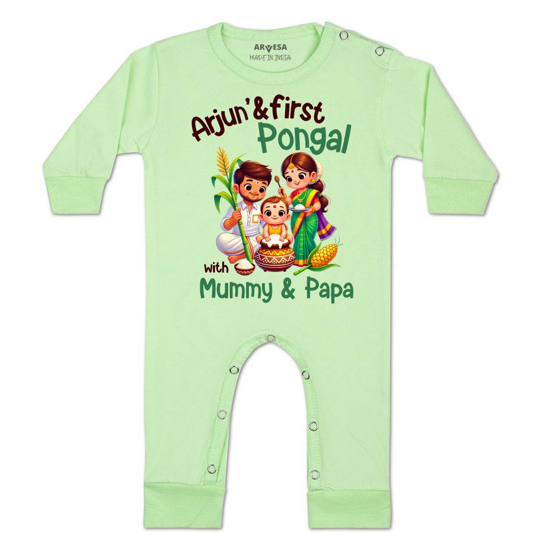Arvesa My First Pongal Baby Boy & Girl Dress