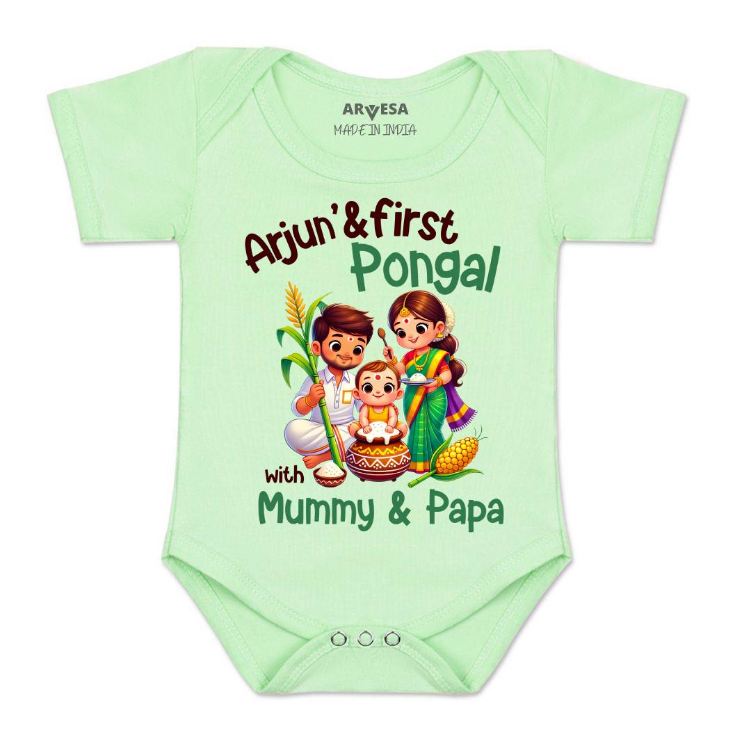 Arvesa My First Pongal Baby Boy & Girl Dress