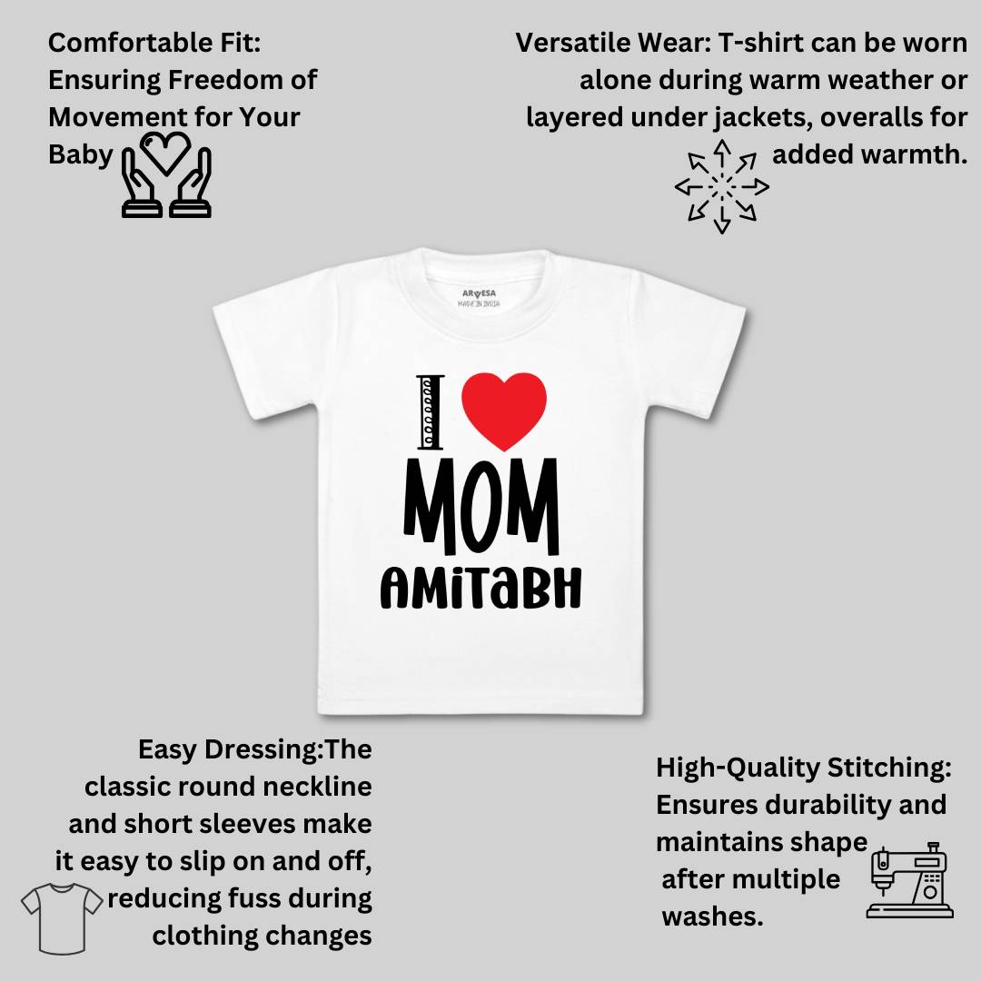 Arvesa I Love Mom Baby Boy & Girl Dress