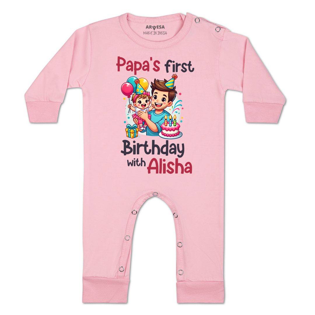 Arvesa Papa First Birthday With Me Baby Boy & Girl Dress