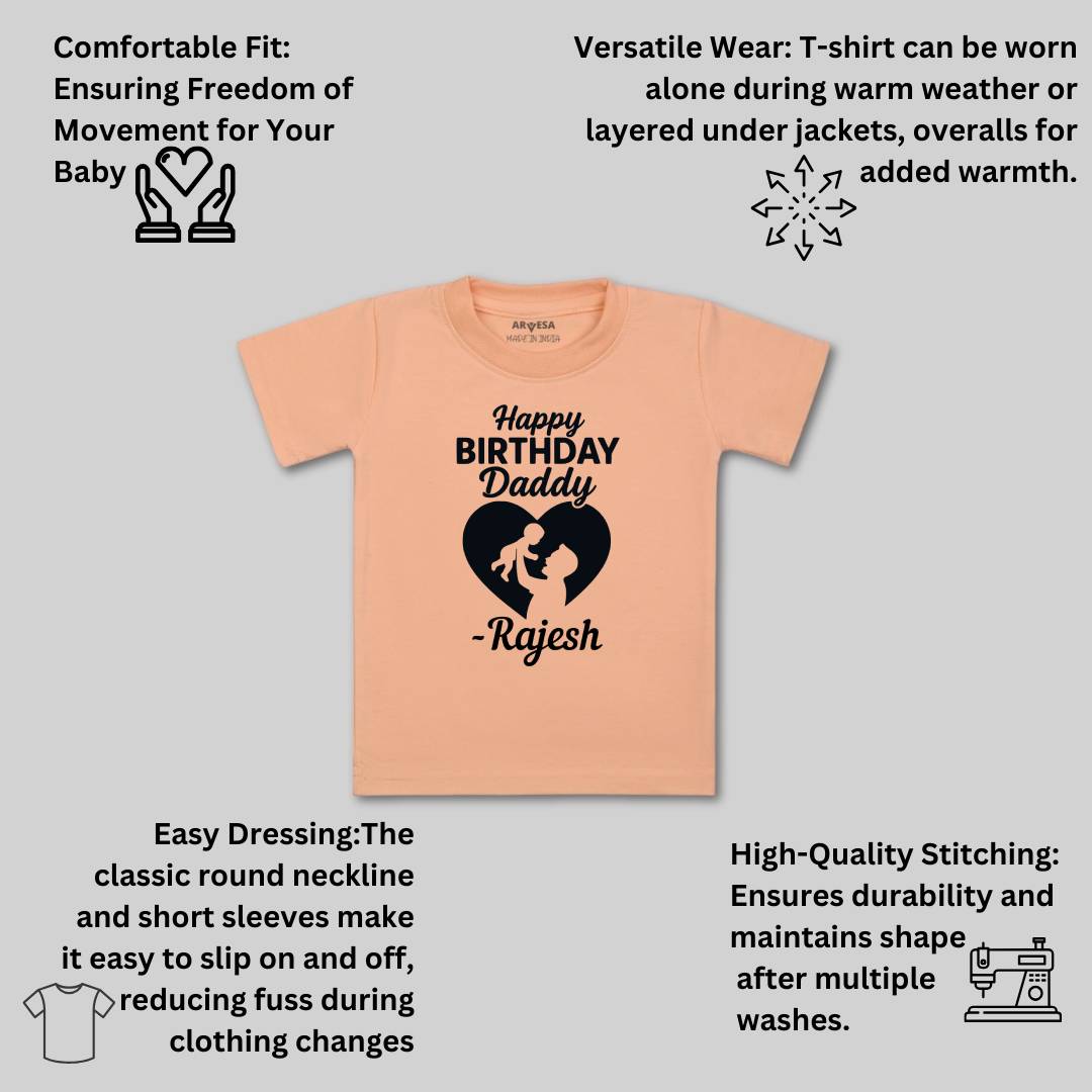 Arvesa Happy Birthday Daddy Baby Boy & Girl Dress