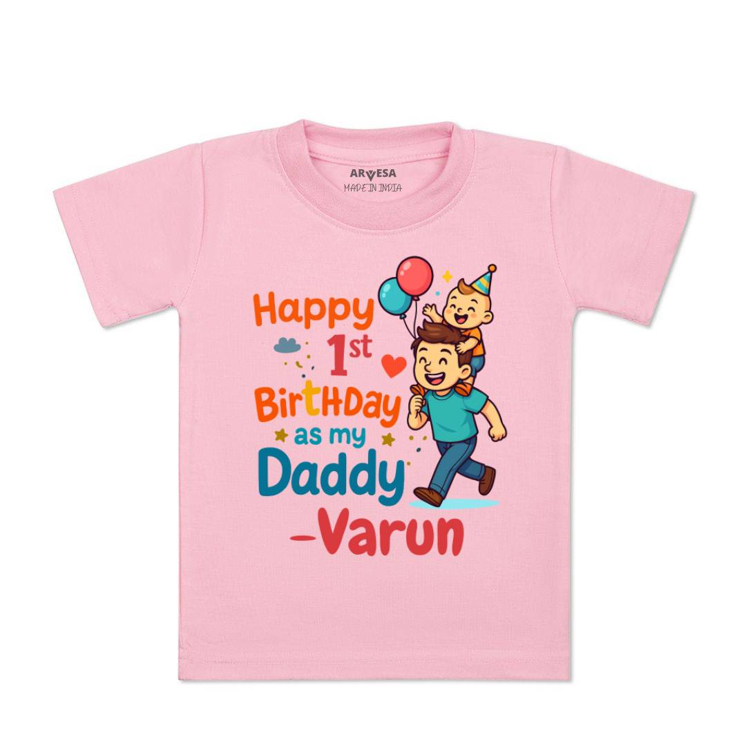 Arvesa Happy First Birthday As My Daddy Baby Boy & Girl Dress