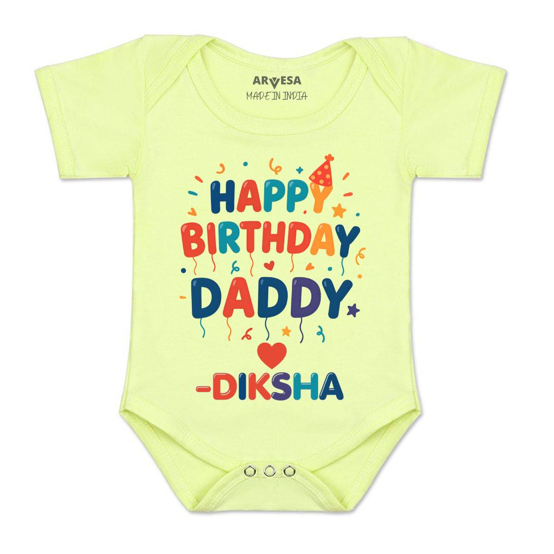 happy birthday daddy dress Happy Birthday Daddy Baby Girl Tutu Romper With Matching Bow Headband, White Glitter