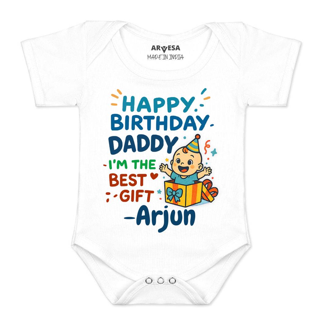 Arvesa Happy Birthday Daddy I'm The Best Gift Baby Boy & Girl Dress