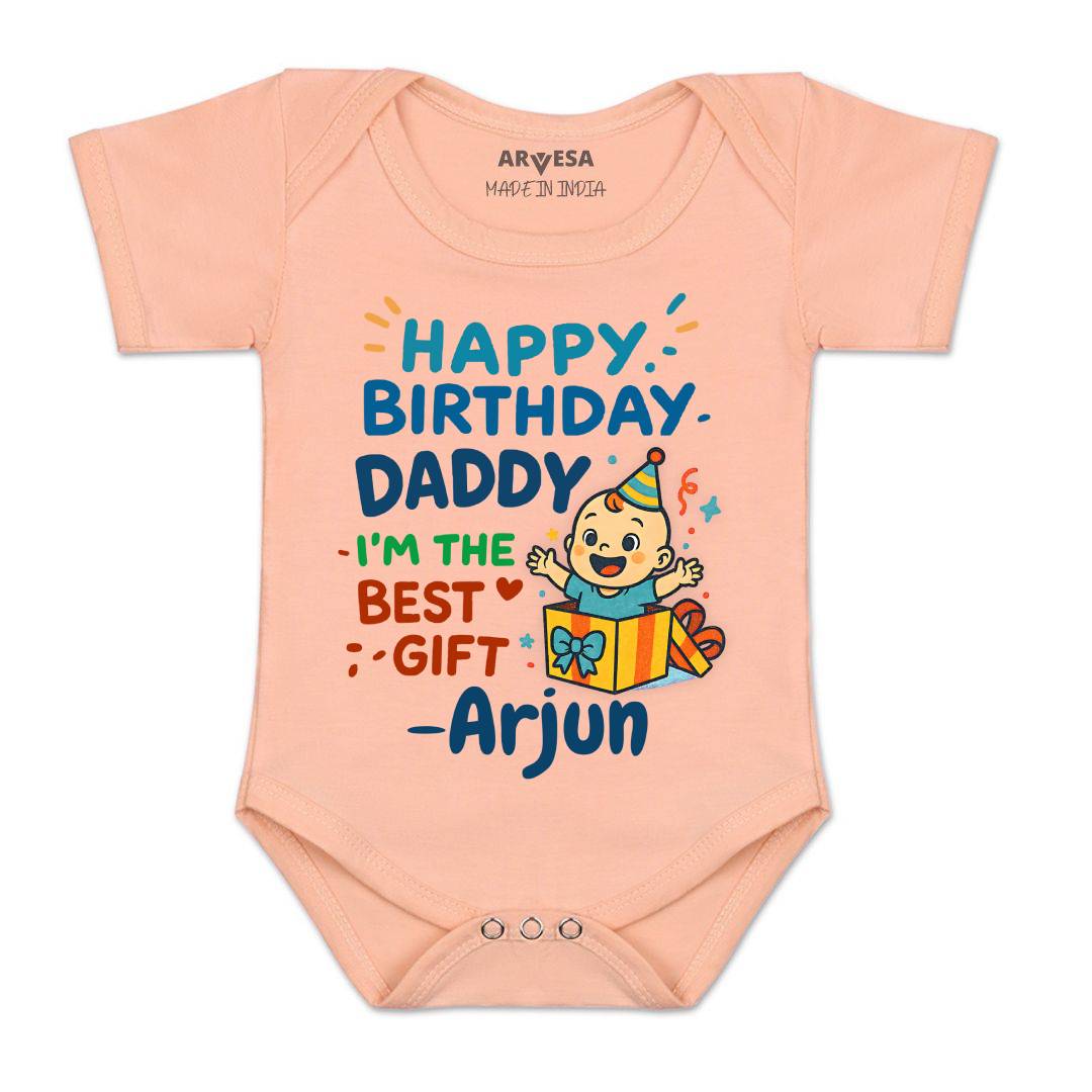Arvesa Happy Birthday Daddy I'm The Best Gift Baby Boy & Girl Dress