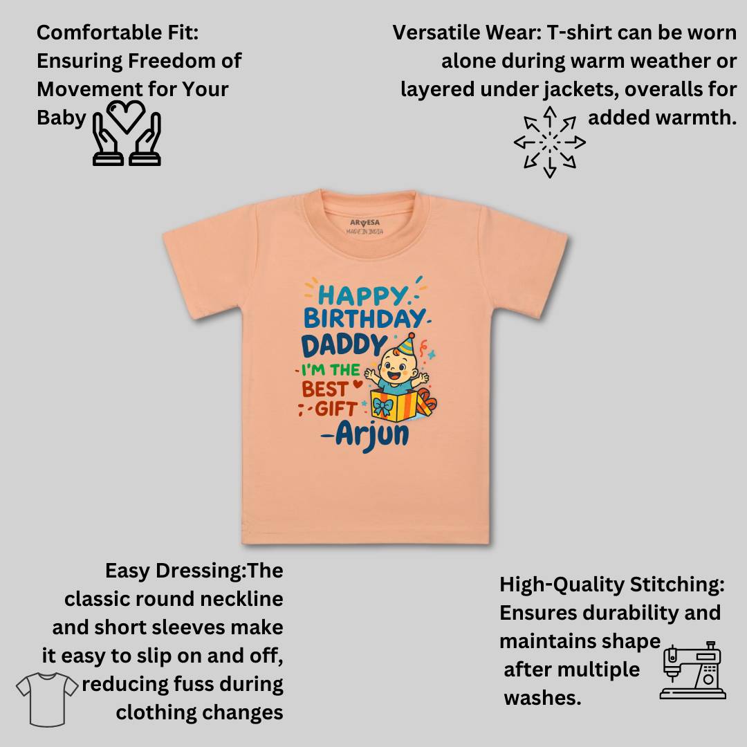 Arvesa Happy Birthday Daddy I'm The Best Gift Baby Boy & Girl Dress