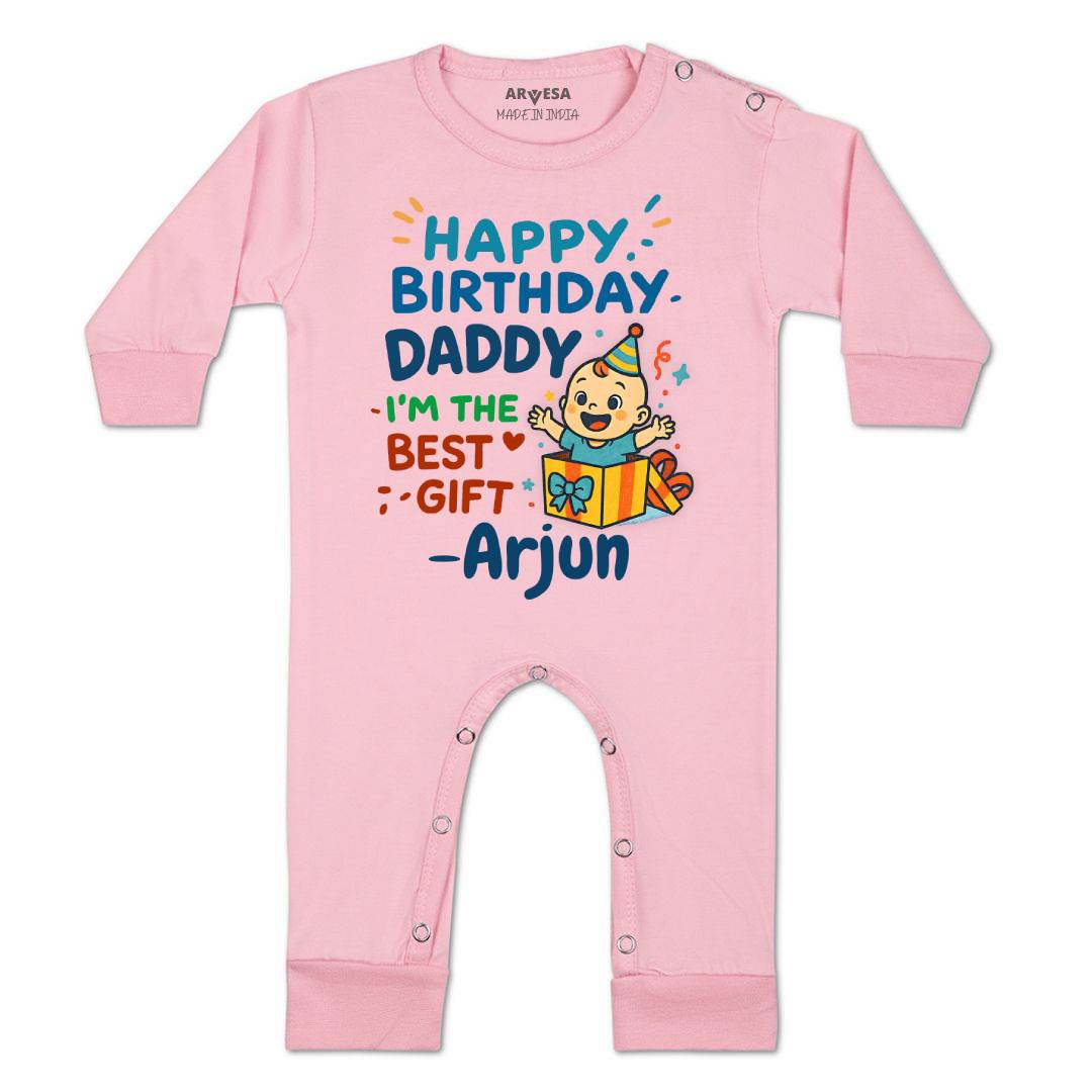 Arvesa Happy Birthday Daddy I'm The Best Gift Baby Boy & Girl Dress