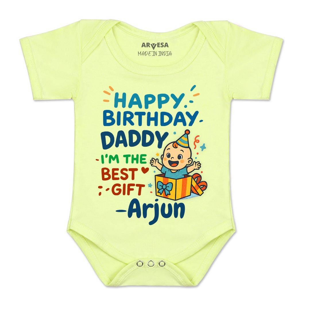 Arvesa Happy Birthday Daddy I'm The Best Gift Baby Boy & Girl Dress