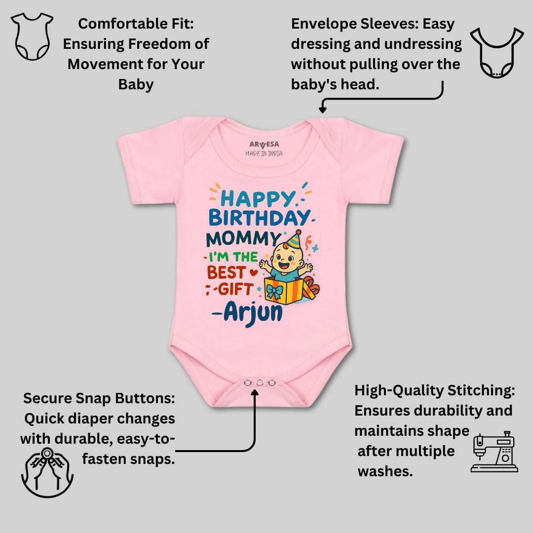 Arvesa Happy Birthday Mommy I'm The Best Gift Baby Boy & Girl Dress