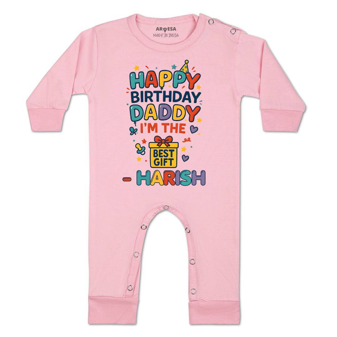 Arvesa Happy Birthday Daddy I'm The Best Gift Baby Boy & Girl Dress