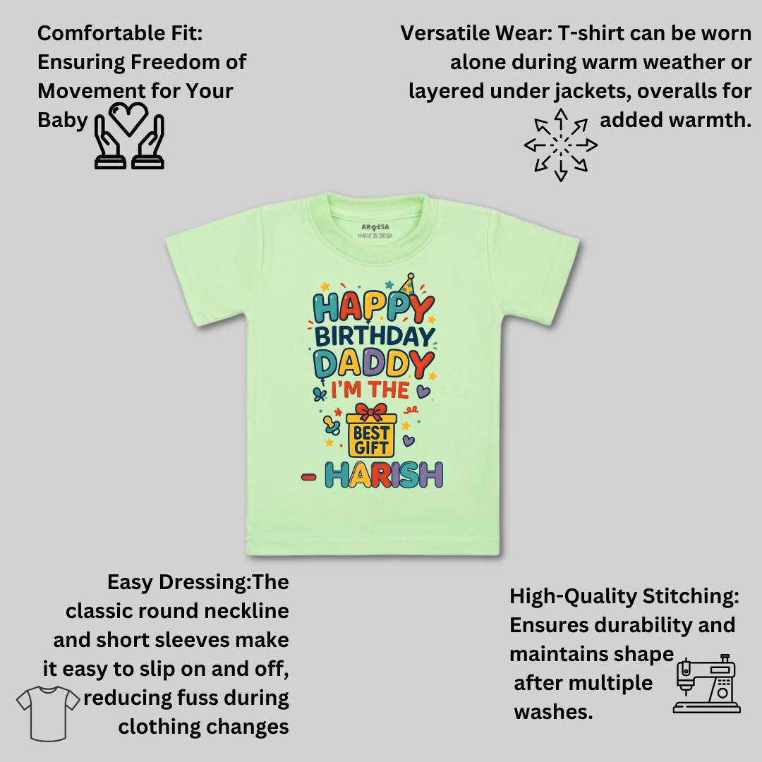 Arvesa Happy Birthday Daddy I'm The Best Gift Baby Boy & Girl Dress