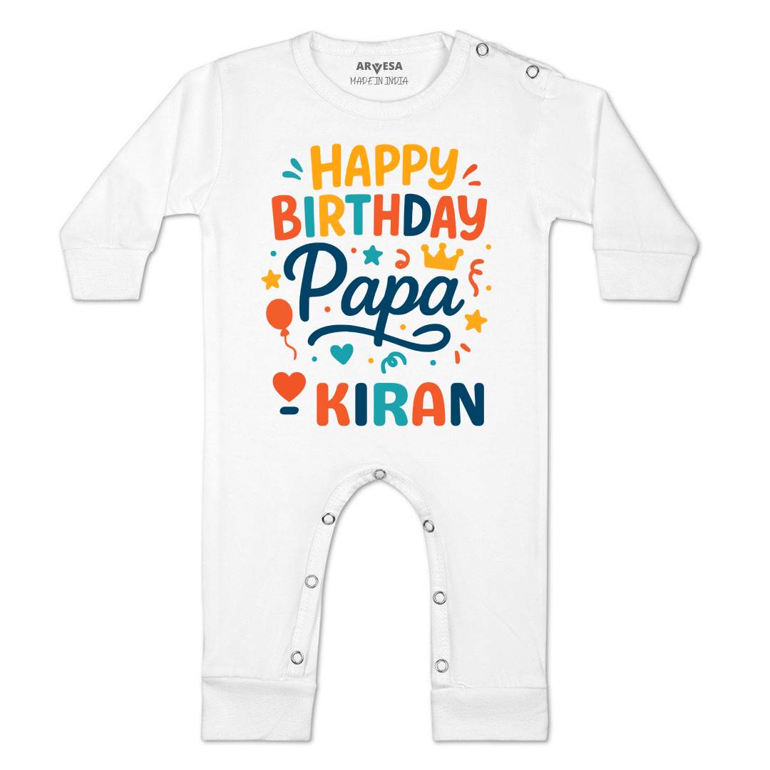 Arvesa Happy Birthday Papa Baby Boy & Girl Dress