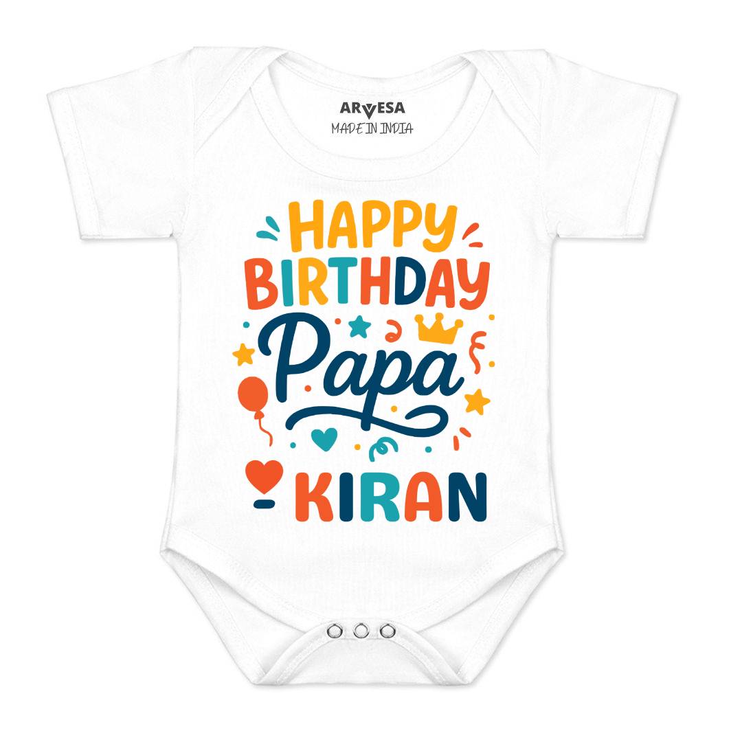 Arvesa Happy Birthday Papa Baby Boy & Girl Dress