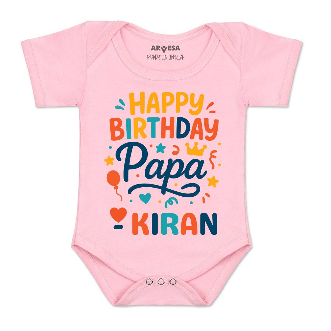 Arvesa Happy Birthday Papa Baby Boy & Girl Dress