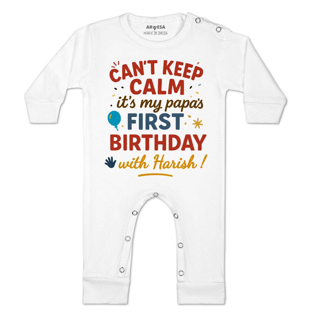 Arvesa Cant Keep Calm Its My Papa First Birthday Baby Boy & Girl Dress