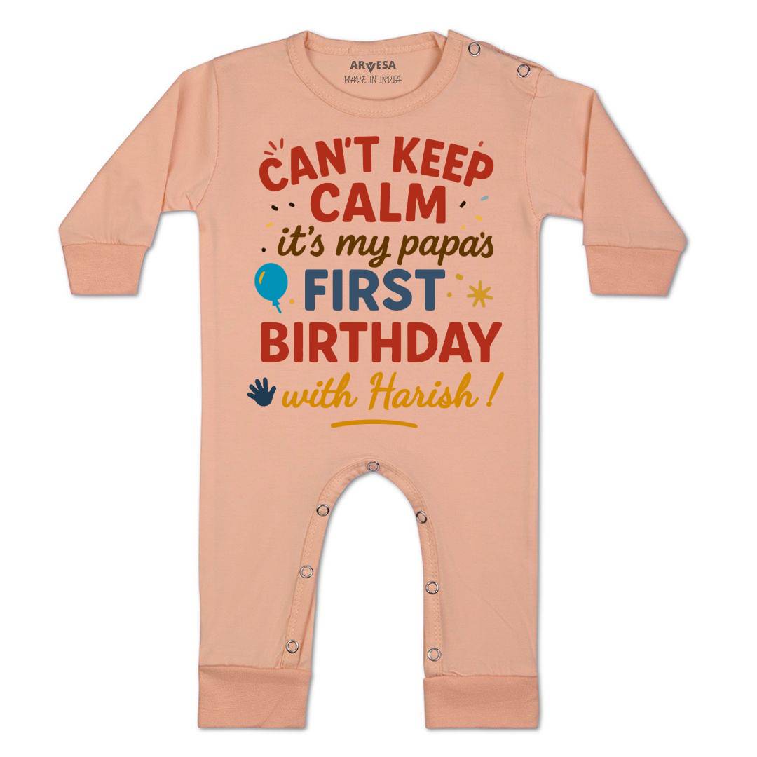 Arvesa Cant Keep Calm Its My Papa First Birthday Baby Boy & Girl Dress
