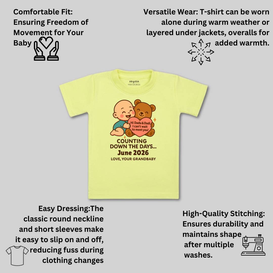 Arvesa Dadu Dadi Cant Wait To Meet You Baby Boy & Girl Dress