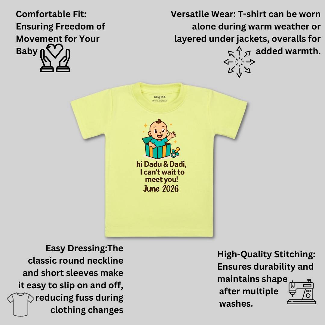 Arvesa Dadu Dadi Cant Wait To Meet You Baby Boy & Girl Dress