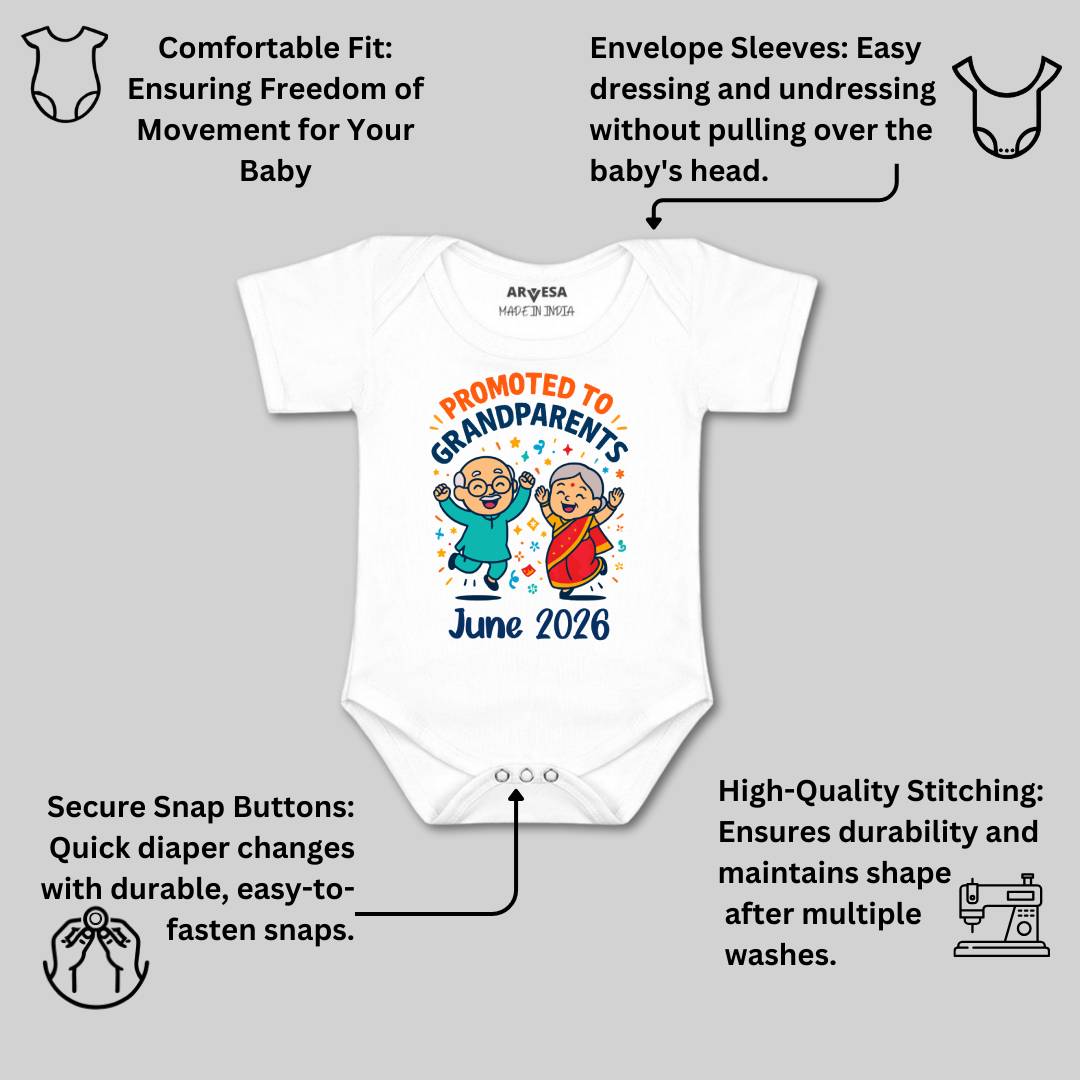 Arvesa Promoted To Grandparents Baby Boy & Girl Dress