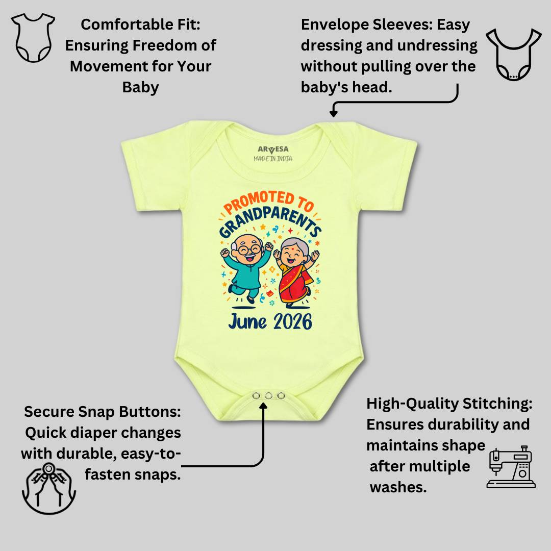 Arvesa Promoted To Grandparents Baby Boy & Girl Dress