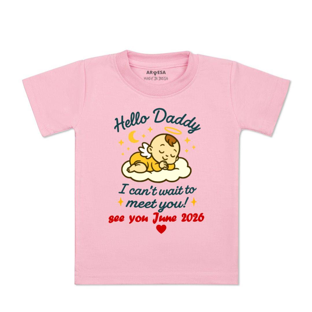 Arvesa Hello Daddy I can't Wait To Meet You Baby Boy & Girl Dress