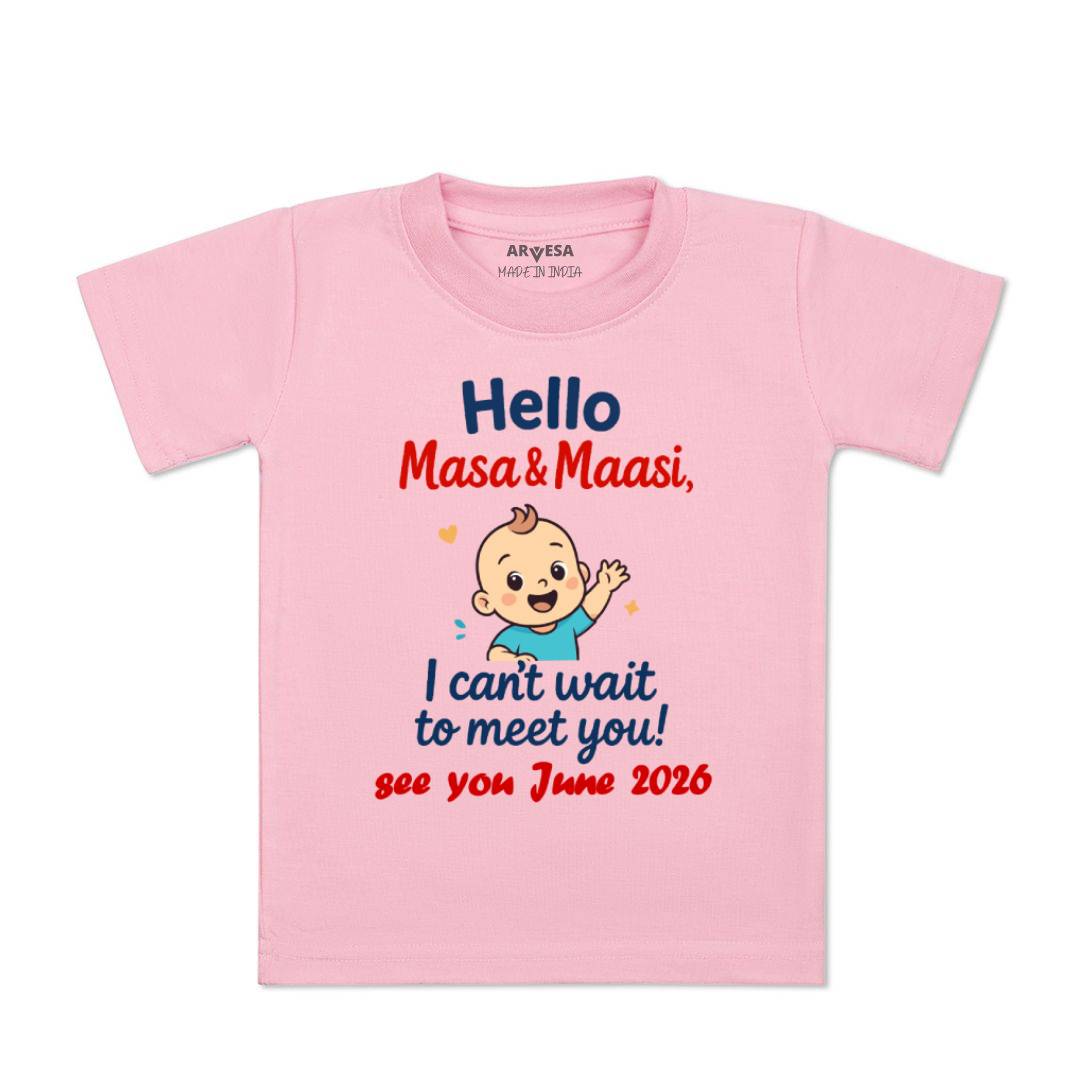 Arvesa Hello Maasi I can't Wait To Meet You Baby Boy & Girl Dress