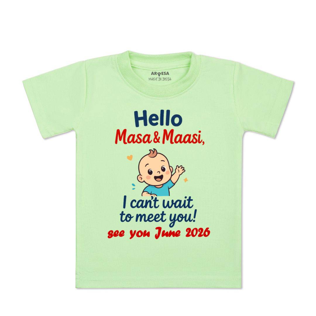 Arvesa Hello Maasi I can't Wait To Meet You Baby Boy & Girl Dress