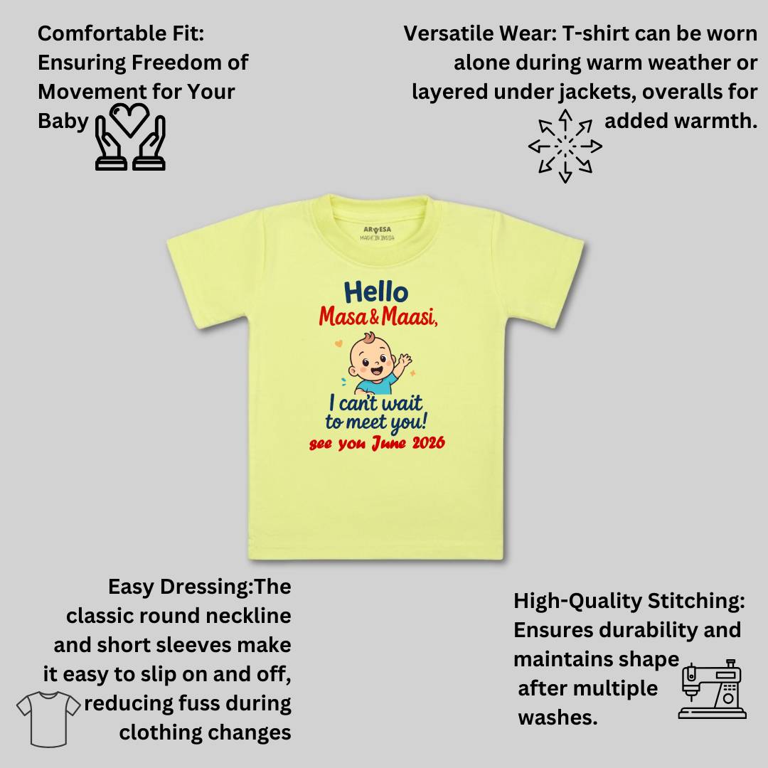 Arvesa Hello Maasi I can't Wait To Meet You Baby Boy & Girl Dress