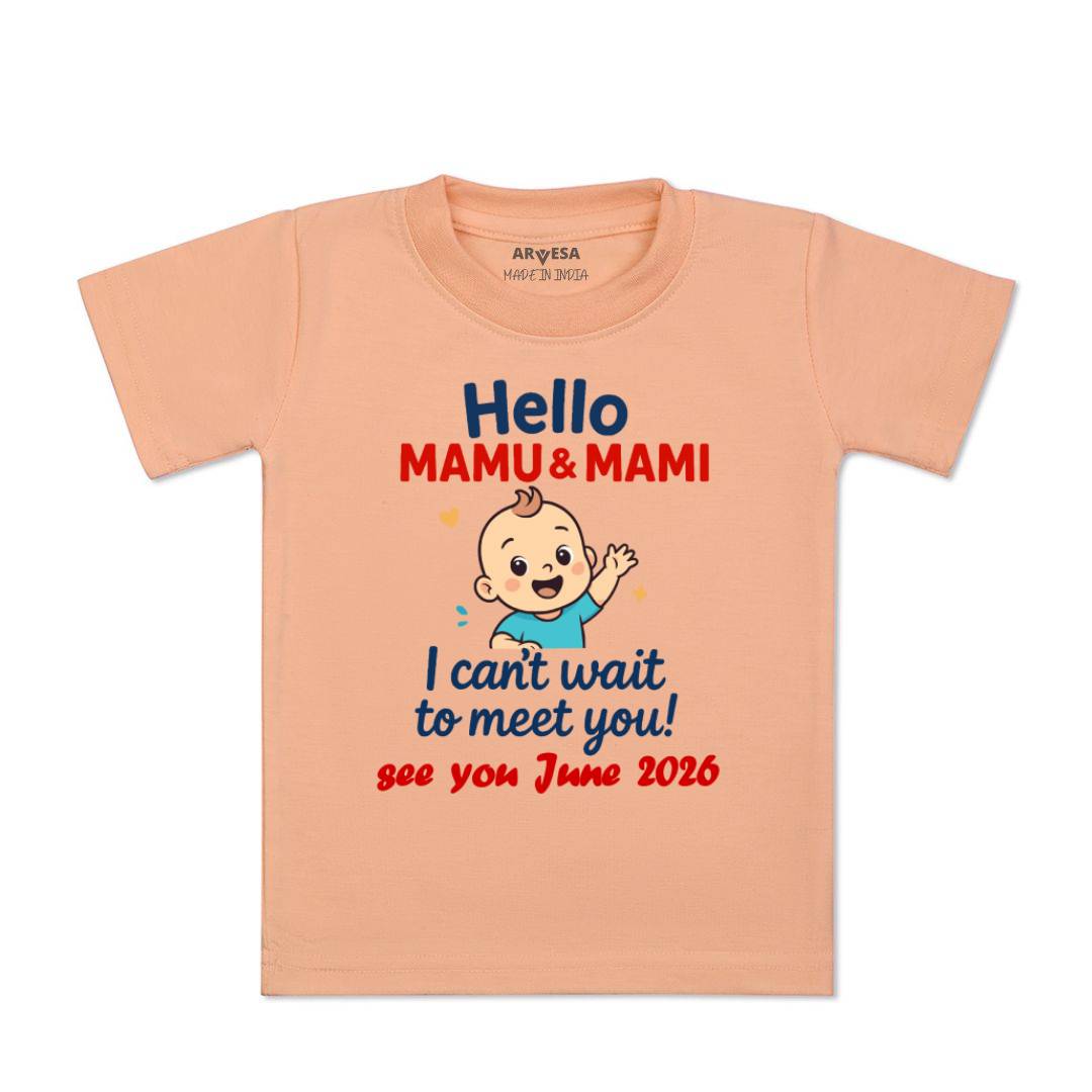 Arvesa Hello Mamu I can't Wait To Meet You Baby Boy & Girl Dress