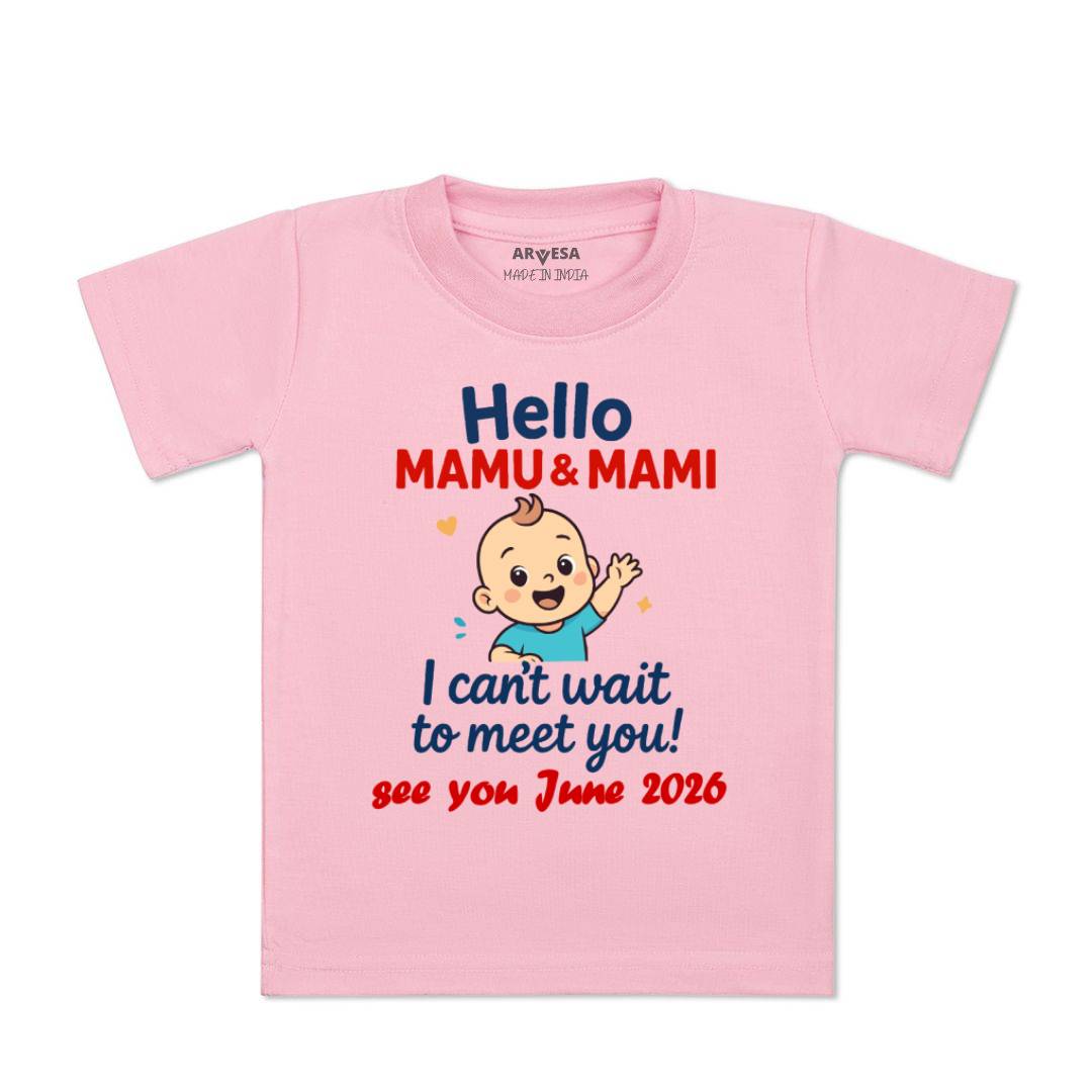 Arvesa Hello Mamu I can't Wait To Meet You Baby Boy & Girl Dress