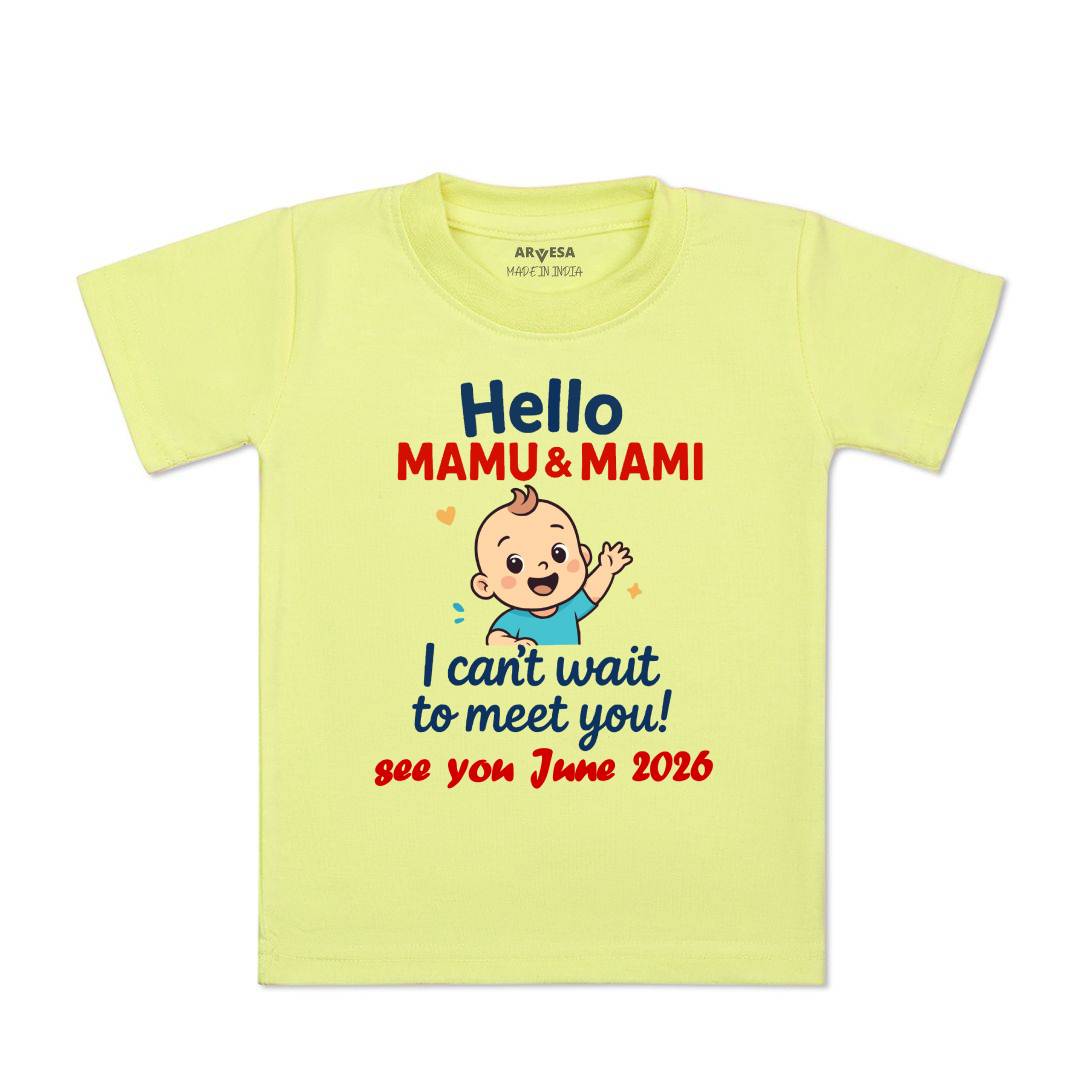 Arvesa Hello Mamu I can't Wait To Meet You Baby Boy & Girl Dress