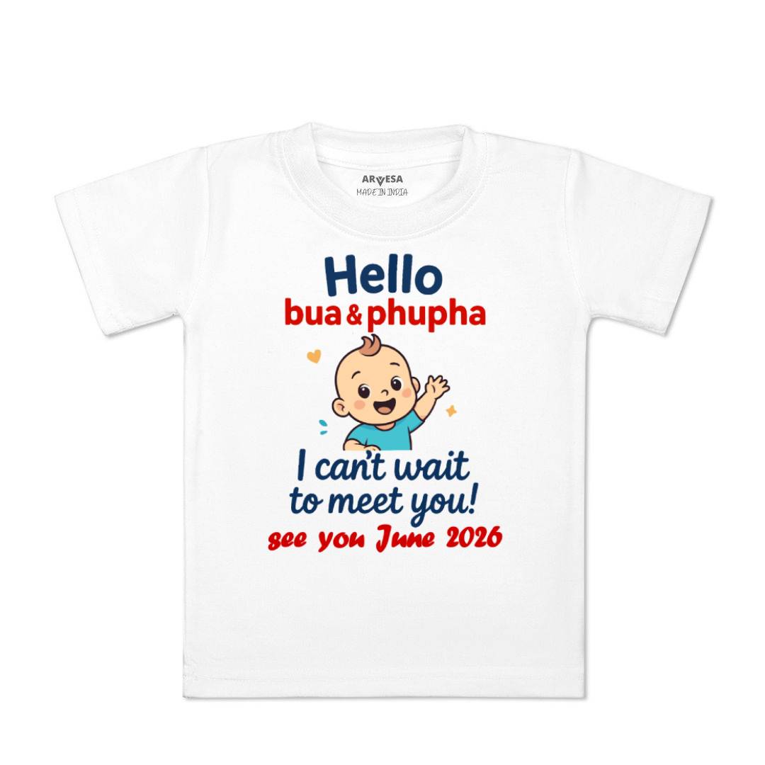 Arvesa Hello Bua I can't Wait To Meet You Baby Boy & Girl Dress