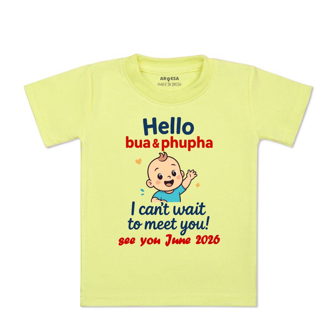 Arvesa Hello Bua I can't Wait To Meet You Baby Boy & Girl Dress