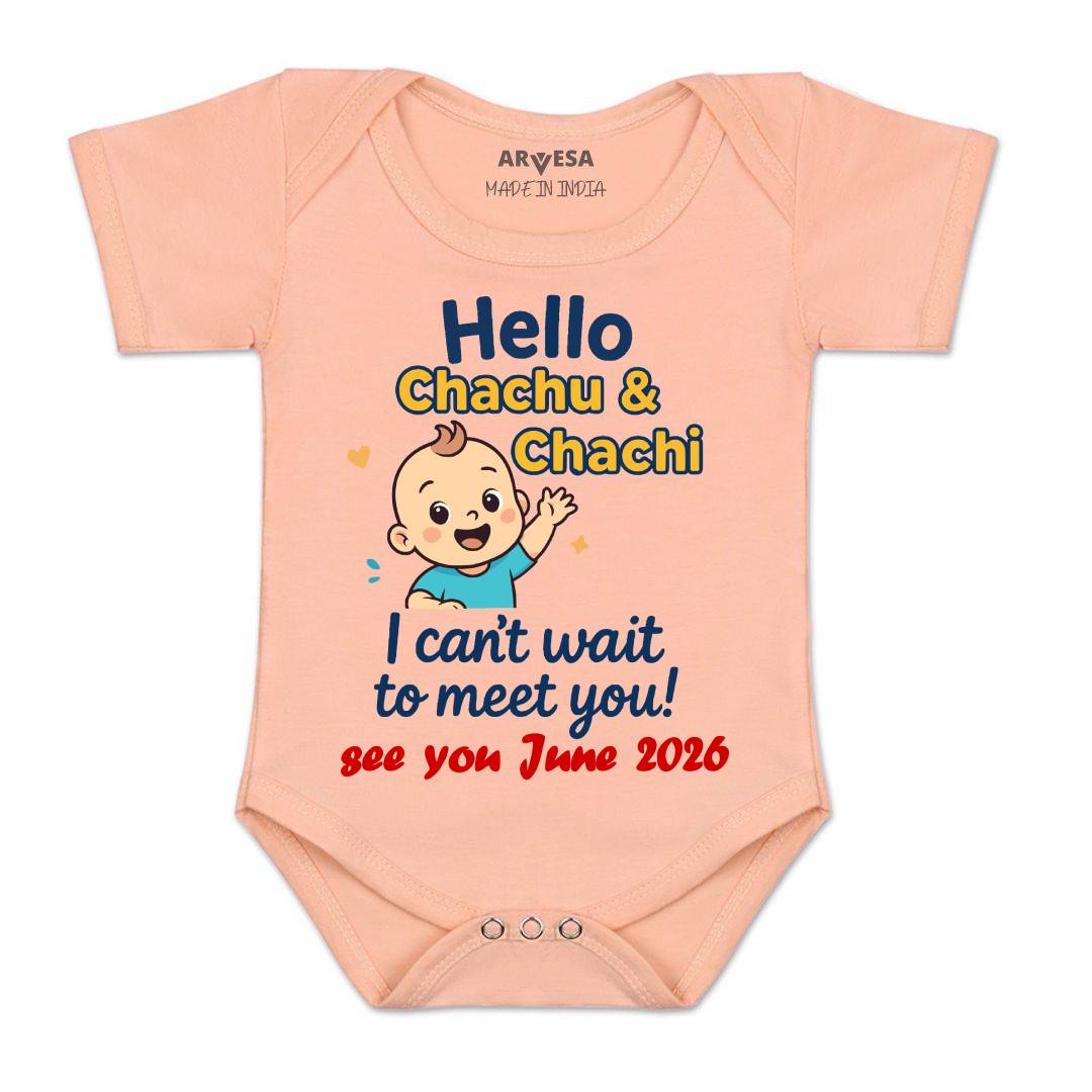 Arvesa Hello Chachu I can't Wait To Meet You Baby Boy & Girl Dress