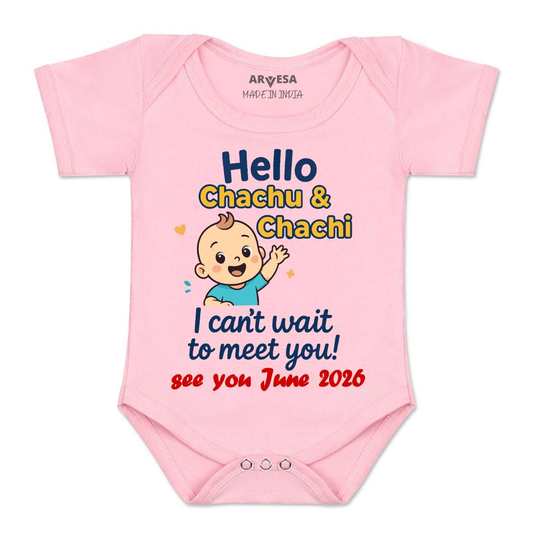 Arvesa Hello Chachu I can't Wait To Meet You Baby Boy & Girl Dress