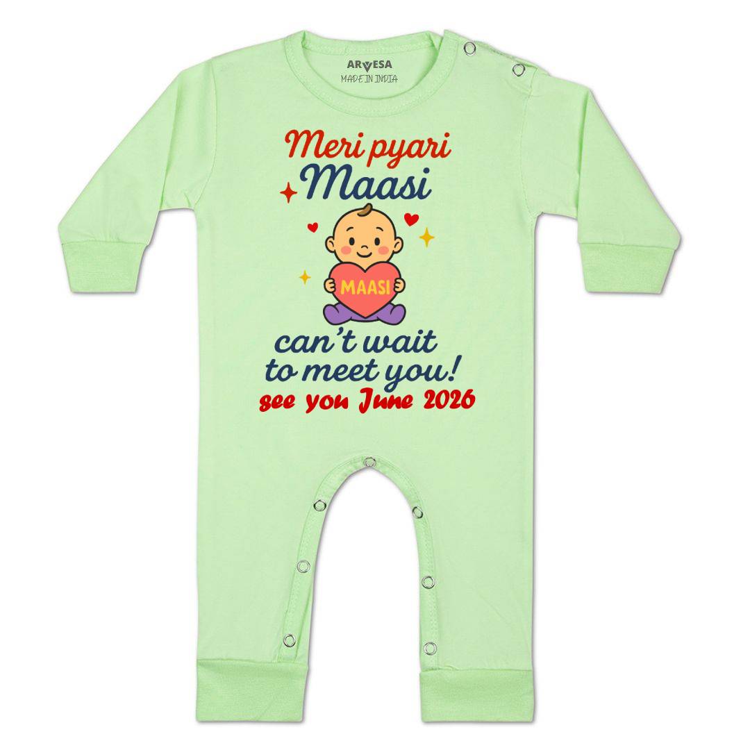 Arvesa Hello Maasi I can't Wait To Meet You Baby Boy & Girl Dress