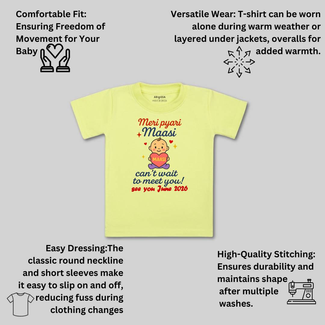 Arvesa Hello Maasi I can't Wait To Meet You Baby Boy & Girl Dress