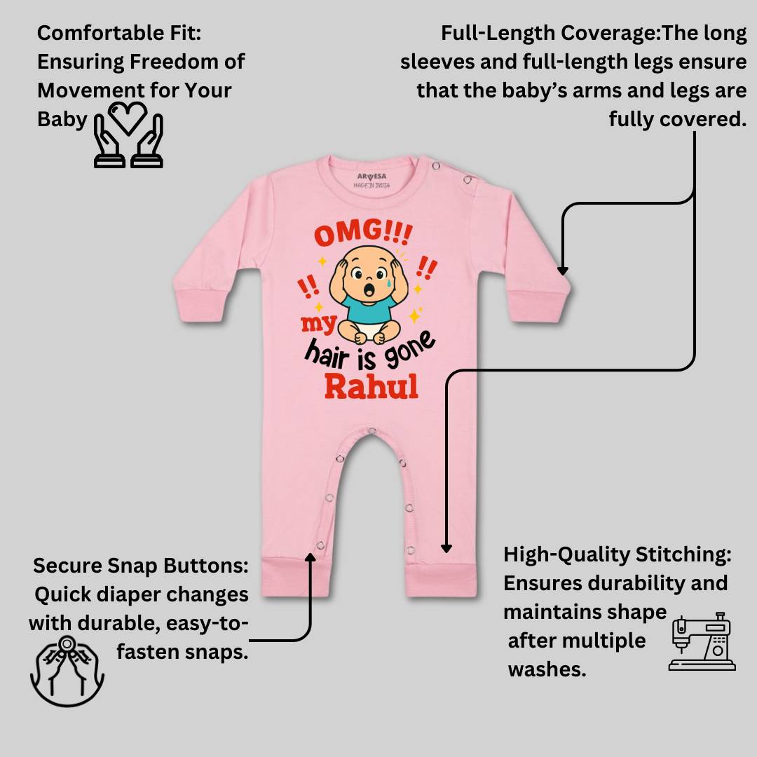 Arvesa Omg My Hair is Gone Baby Boy & Girl Dress